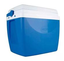 Caixa Térmica Cooler 26 L Azul Com Alça e Porta Copos Mor