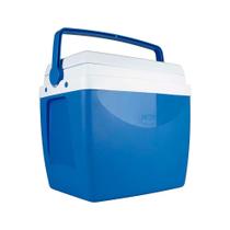 Caixa Térmica Cooler 26 Litros Azul Com Alça Praia Mor