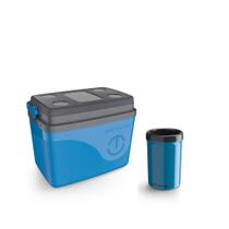 Caixa Térmica Cooler 30l Unitermi Azul + Porta lata 350ml