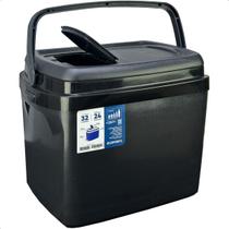 Caixa Térmica Cooler 32 Litros Com Acesso rápido Preto até 50 Latas - Soprano