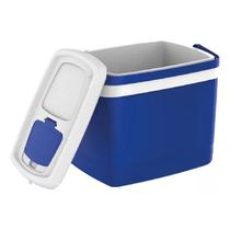 Caixa Termica Cooler 32L Azul Bebidas Alça Grande Soprano