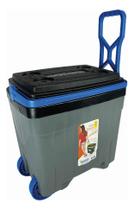 Caixa Térmica Cooler 34 L Com Roda Pesca Camping Praia Antar