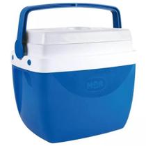 Caixa Térmica Cooler 34 Litros Azul Com Alça Mor Porta Copos na Tampa Caixa Térmica Cooler 34 Litros Azul Com Alça Mor Porta Copos na Tampa
