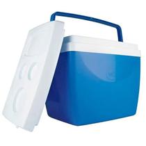 Caixa Térmica Cooler 34l Com Alça E Porta Copos - Mor Azul
