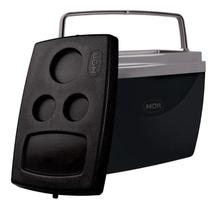 Caixa Térmica Cooler 34L Com Alça E Porta Copos - Mor Preto