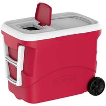 Caixa Térmica Cooler 50 Litros Com Alça e Rodas 72 Latas Soprano