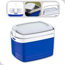 Caixa Termica Cooler 5L Pequena Alça Bebidas Azul Soprano