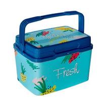 Caixa Térmica Cooler 7 Litros p 10 Latas Pequeno Portátil C Alça AZUL Caixa Térmica Cooler 7 Litros p 10 Latas Pequeno Portátil C Alça AZUL