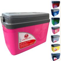 Caixa térmica Cooler 7,5L Alça Tampa bandeja Floripa Unitermi Cerveja Água Suco Praia Churrasco