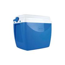 Caixa Térmica Cooler Azul 18 Litros com Alça e Porta Copos MOR