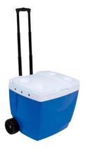 Caixa Térmica Cooler Azul Mor 42 Litros Com Alça E Rodas
