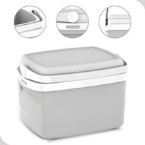Caixa Termica Cooler Bebidas 12L Cinza 18 Latas Soprano