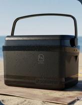 Caixa Termica Cooler Bebidas 12L Preta Porta Copos Soprano