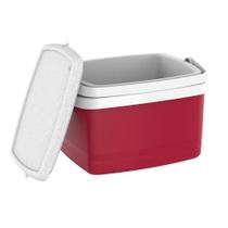 Caixa Termica Cooler Bebidas 12L Vermelha Porta Copos Soprano