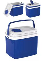 Caixa Termica Cooler Bebidas 32L Azul Alça Resistente Grande Soprano