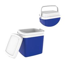 Caixa Termica Cooler Com Alça 22Litros Praia Pesca Cor Azul