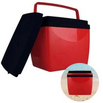 Caixa Termica Cooler com Alca Mor 26 Litros Vermelho e Preto