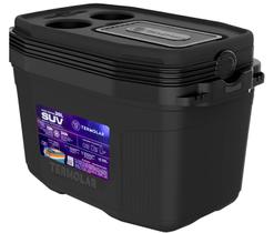 Caixa Térmica Cooler Com Alça Para Praia Pesca Camping 20 Litros Com Porta Copos e Smartphones