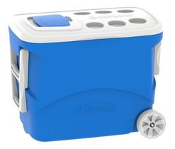 Caixa Térmica/cooler Com Rodas Tropical - 50 Litros Azul - Soprano