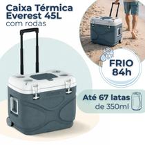 Caixa Termica Cooler Everest 45L Grande Com Rodinhas e Alca