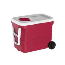 Caixa Térmica Cooler Grande 50l Com Rodas Vermelha Soprano