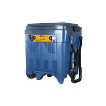Caixa Térmica Cooler Ice Box Com Rodas 34L Cinza Azul - NTK