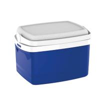 Caixa Termica Cooler Plastico Bebidas Porta Copos Azul 12 Litros Soprano