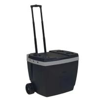 Caixa Térmica Cooler Preto 42 L Mor Com Alça E Rodas Para Transporte E Porta Copos