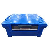 Caixa Térmica Hot Box Horizontal 80 Litros Azul Eco Sinal