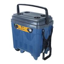 Caixa Térmica Ice Box Cooler 34L C/ Rodas Cinza Azul Nautika