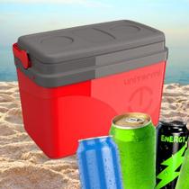 Caixa Térmica para praia, alimentos bebidas Com Alça de 7,5 Litros com Capacidad para 12 Latas Vermelha