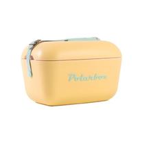 Caixa Térmica PolarBox Premium Retro 12L -Amarelo/Verde Água