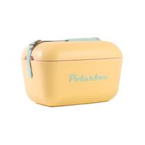 Caixa Térmica PolarBox Premium Retro 20L -Amarelo/Verde Água