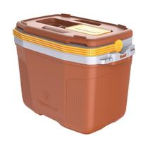 Caixa Térmica Suv 32 Litros Marron Com Amarelo Termolar Caixa Térmica Suv 32 Litros Marron Com Amarelo Termolar