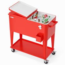 Caixa Térmica VINGLI 80 Quart com Rodas Vermelha