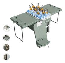 Caixa Termica Vira Mesa de 32 Litros Com 6 Banquetas Cooler Com Alça Roda Caixa Termica Vira Mesa de 32 Litros Com 6 Banquetas Cooler Com Alça Roda