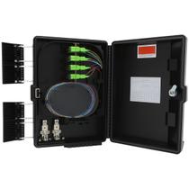 Caixa terminação óptica cto com splitter 1x16 sc/apc 2 travas
