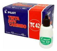 Caixa tinta reabastecedor para carimbo Tc42 42ml Preto Pilot