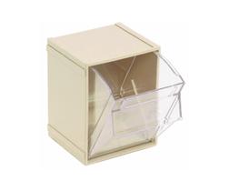 Caixa Tip Out Bin System Quantum QTB405 Clear Ivory com 5