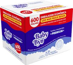 Caixa Toalha Umedecida Baby Byn Premium 12 Pacotes 600 Lenços