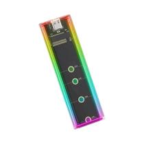 Caixa Transparente Para SSD RGB M2 NVMe PCIE 10Gbps USB Para SSD M Key E B Key