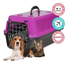 Caixa transporte 3 alvorada pet caixinha para caes gatos cachorros entre outros plastico resistente