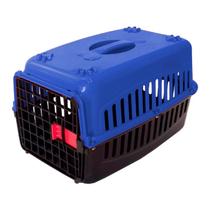Caixa Transporte Animais Nº1 Azul A26 X L27 X C41 Plast Pet