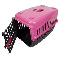 Caixa Transporte Animais Nº1 Rosa A26 X L27 X C41 Plast Pet Caixa Transporte Animais Nº1 Rosa A26 X L27 X C41 Plast Pet
