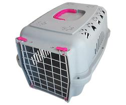 Caixa Transporte Falcon Neon Aço Para Cães E Gatos Nº2 Pink