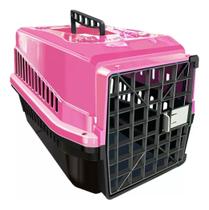 Caixa Transporte Mec N5 Para Cães Gato Pequeno Médio Rosa