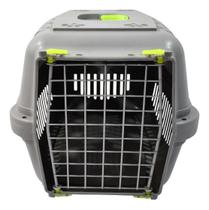 Caixa Transporte Pet Com Alça Cães/gatos Pequeno Porte Cinza