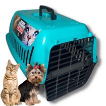 Caixa Transporte Pet Para Cachorros Pequenos E Gatos Porta 4 Travas - Brinqpet