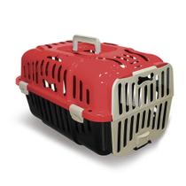 Caixa Transporte Vermelho Gato E Cães Porta Com Travas N1