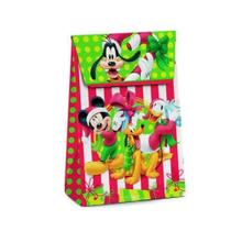 Caixa Trapézio Presente Natal Turma Do Mickey 23x35x10cm 1 Un - cromus